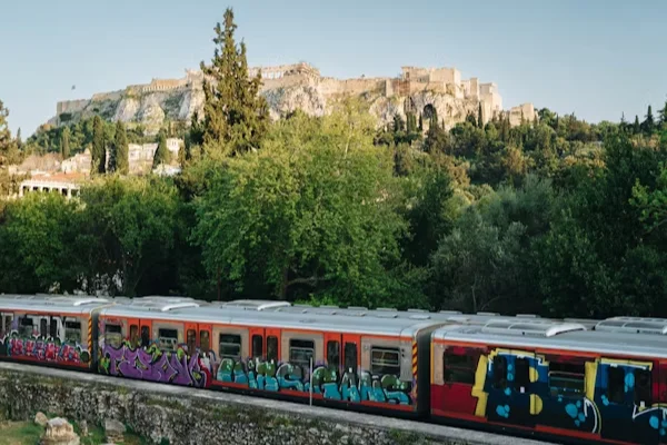 getting around athens by train