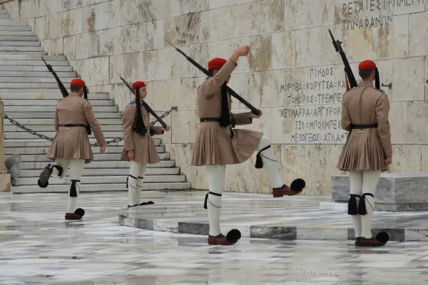 soldiers in syntagma square